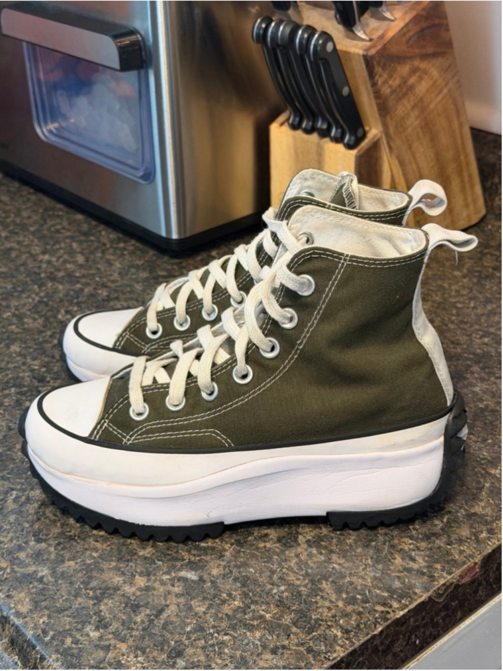 Converse Run Star Hike Platform Sneakers Moss Green - Picture 5 of 10